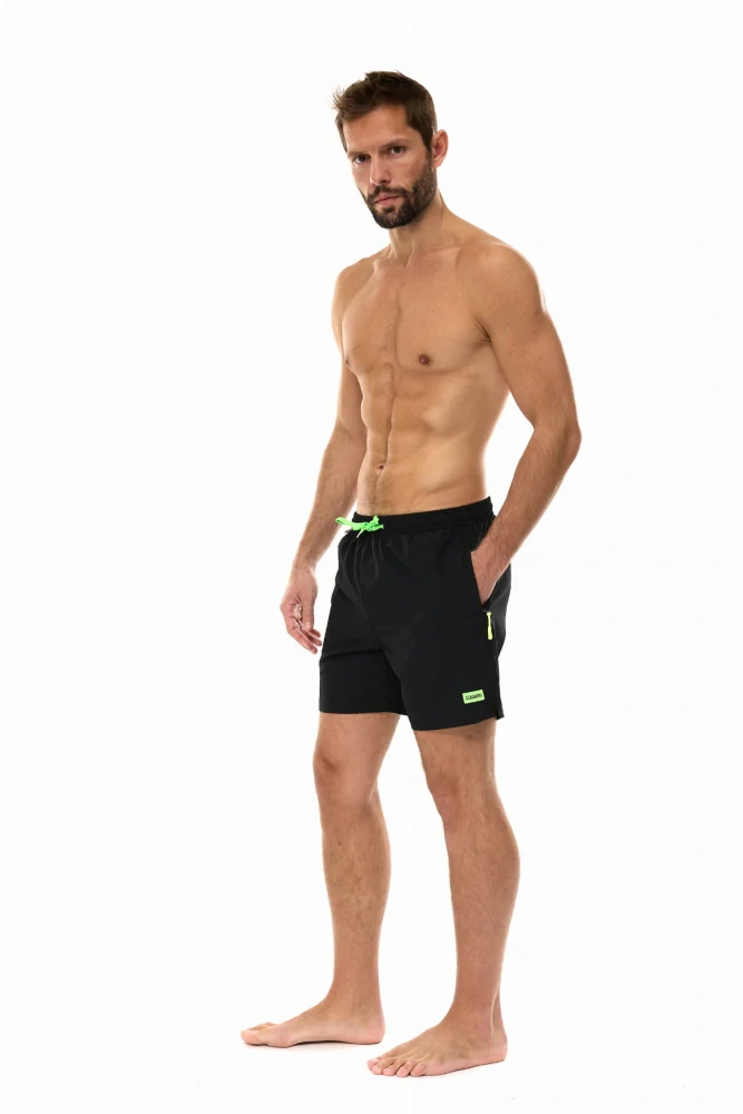 Pánské plavky bermudy 1230 s elastanem černá - Zagano