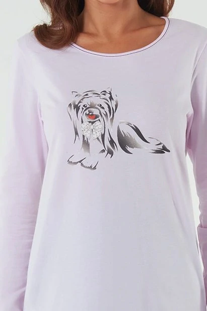Dámské pyžamo s dlouhým rukávem 140K Dog - Italian Fashion