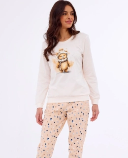Dámské pyžamo s dlouhým rukávem Sweet Bear 671/377 - Cornette